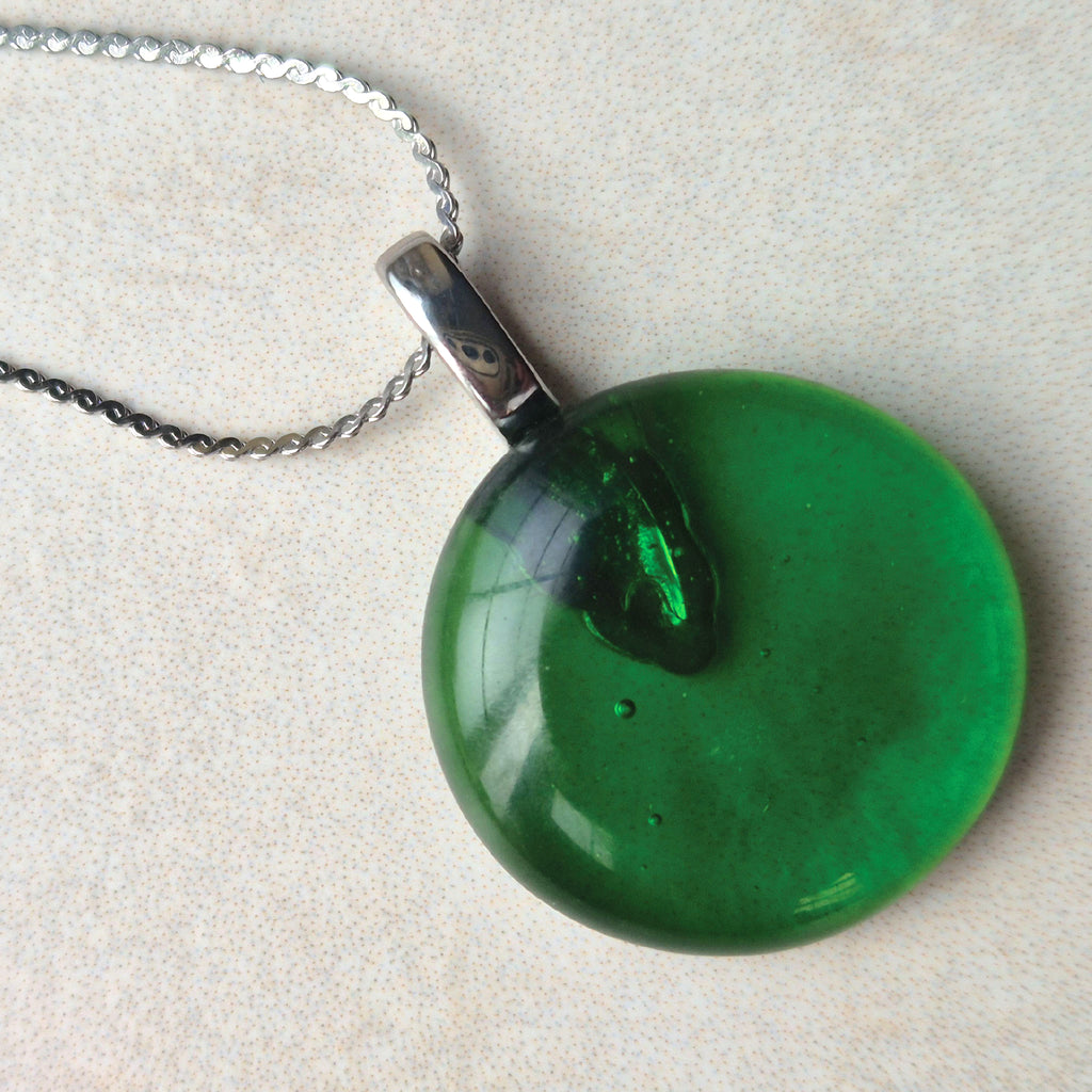 Jameson Green Glass Pendant
