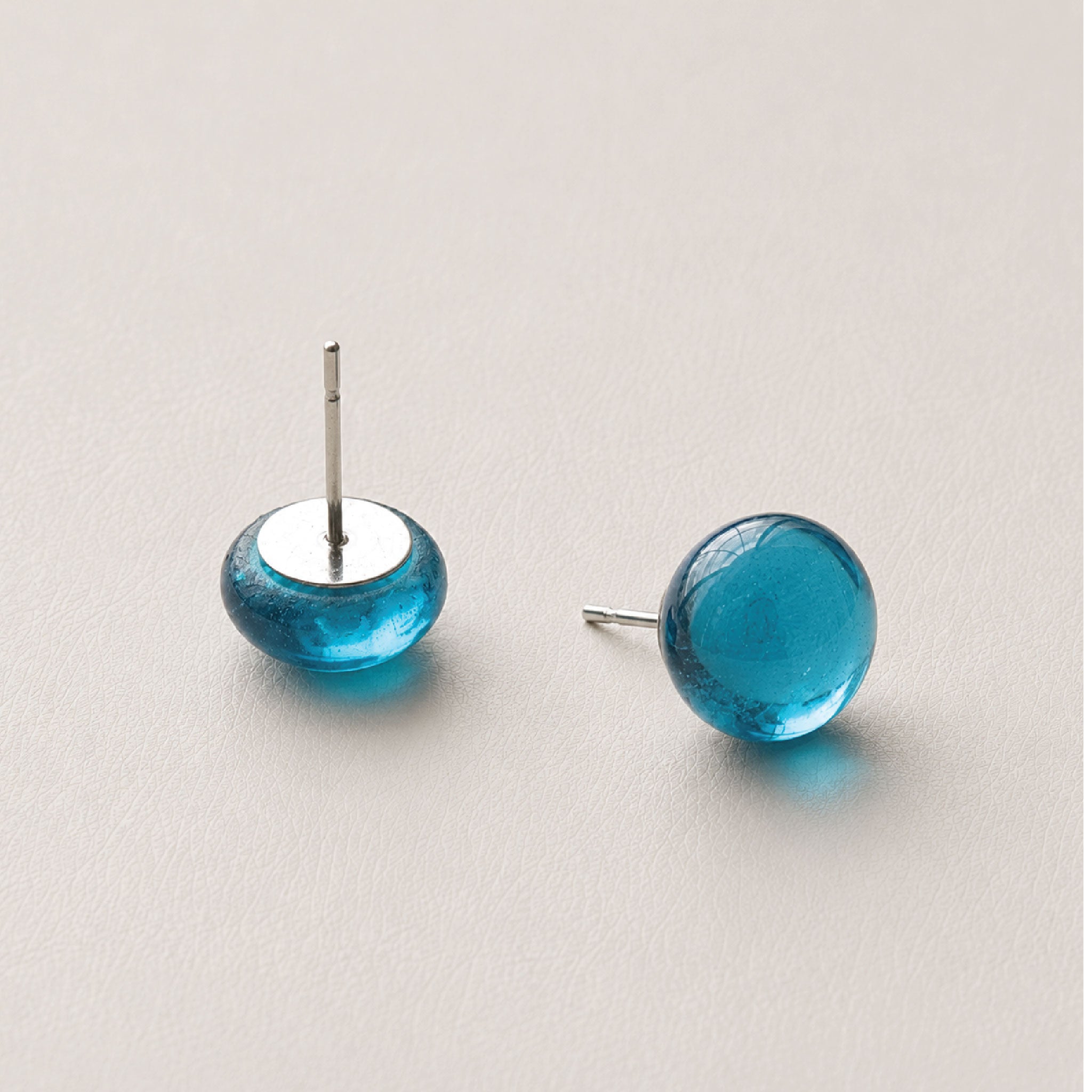 Bombay Sapphire Glass Stud Earrings
