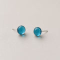 Bombay Sapphire Glass Stud Earrings