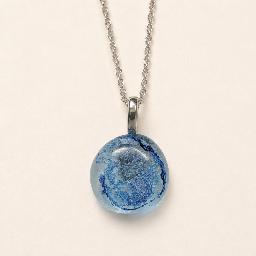 Whiskey Glass Swirl Pendant Necklace