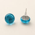 Bombay Sapphire Glass Stud Earrings