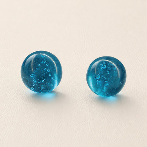 Bombay Sapphire Glass Stud Earrings