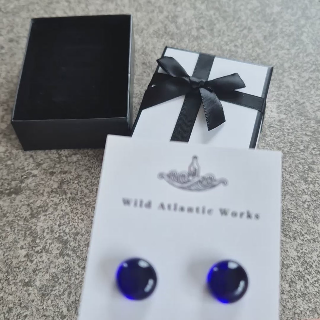 Waterford Whiskey Glass Stud Earrings